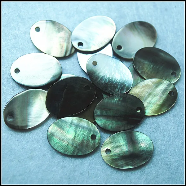 

10pcs nature black shell pendants for bracelets making oval shape size 13x18mm for small drops new arrived items beads findings