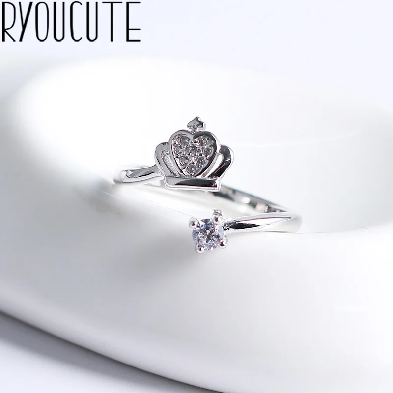 Bijoux Мода Настоящее серебро 925 проба Корона Кольца для Для женщин Boho Регулируемый S925 Античные кольца Anillos ювелирное изделие плата