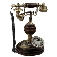 european fashion vintage fixed telephone dial ancient phone antique landline phone for office home hotel wood british antika