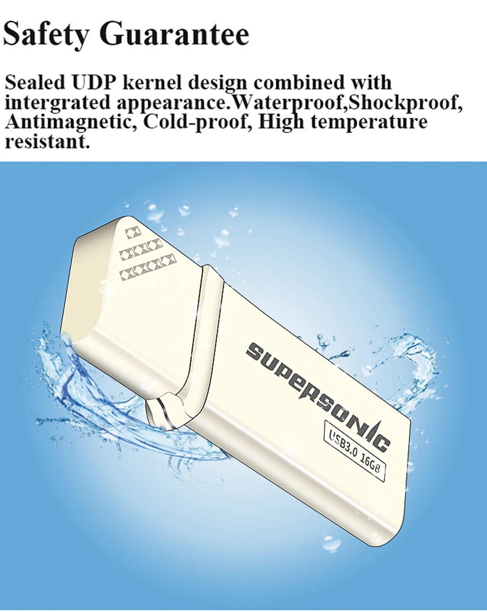Supersonic K3 usb флеш-накопитель Высокоскоростной USB 3,0 флеш-накопитель 16 ГБ 32 ГБ 64 ГБ 128 ГБ флеш-накопитель металлическая флеш-карта памяти с металлическим колпачком
