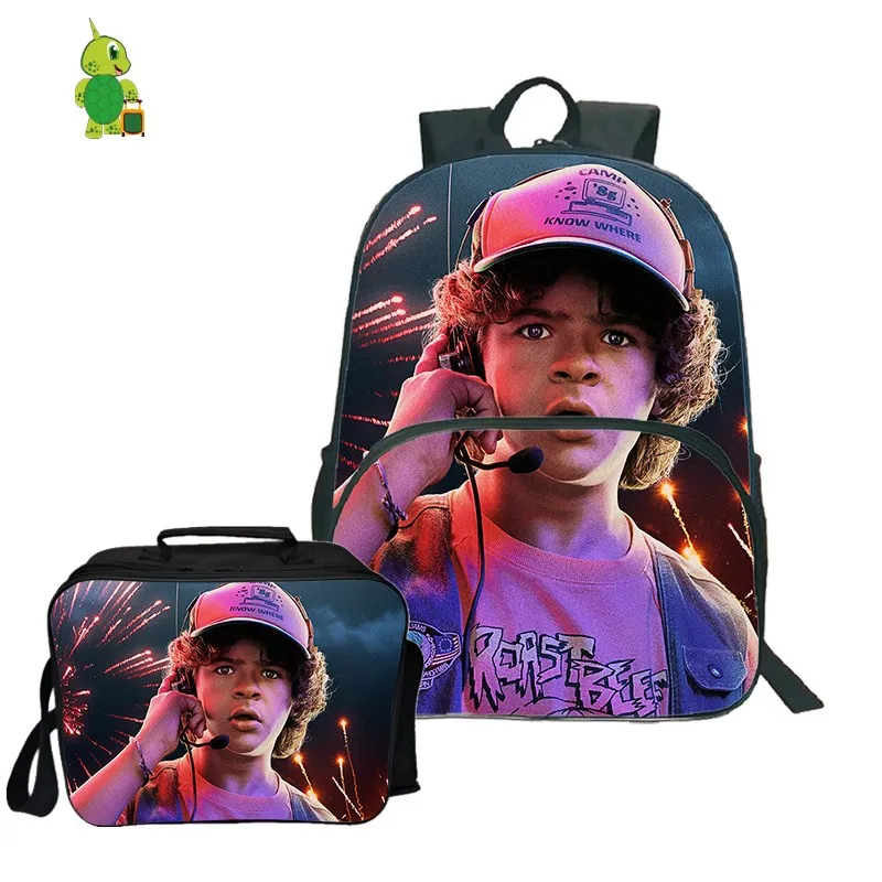 Рюкзак Mochila Stranger Things 3 2 шт./компл. школьный рюкзак для ноутбука мальчиков и