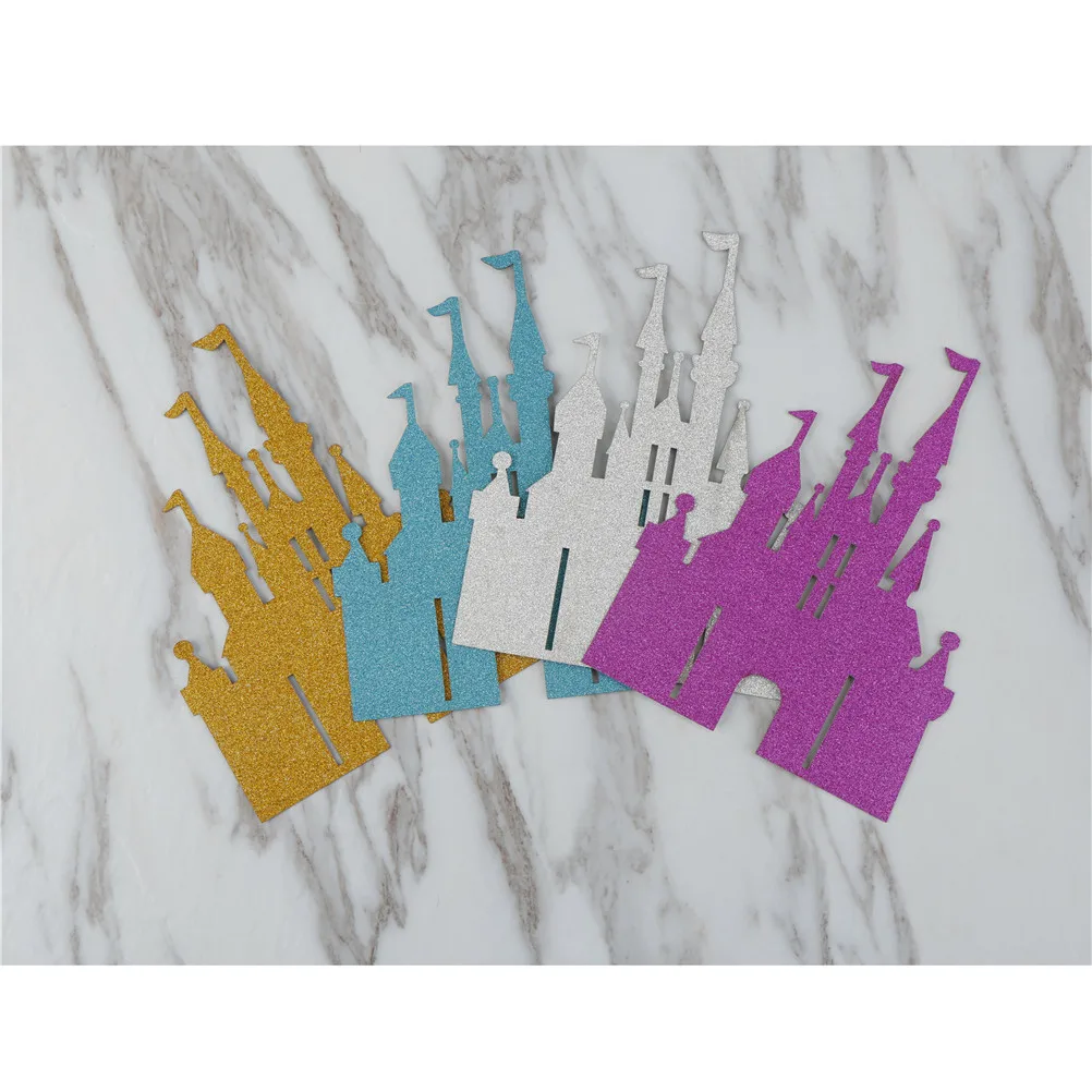 Замок кекс торт Topper Творческий флажки для торта с днем рождения украшения