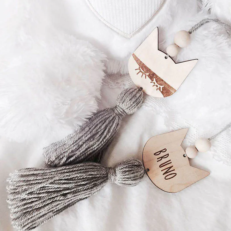 Nordic Стиль в форме симпатичной звезды деревянные бусины Tassel Pendant колокольчиков детская комната украшение стены подвесное украшение для фотографии