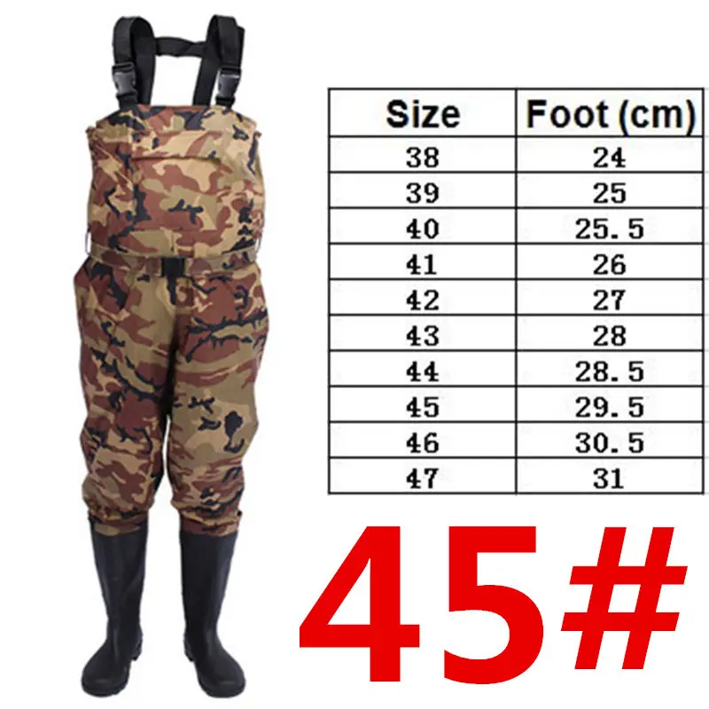 Desert Camo Size 45 Камуфляжный 0,34 мм водонепроницаемый нейлон+ ПВХ ткань дышащий поясной ремень+ карманный дизайн охотничьи рыбки комбинезоны - Цвет: Desert Camo Size 45