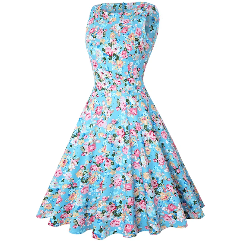 Летнее платье с цветочным рисунком Винтаж Для женщин 2018 модный принт Bodycon Платье