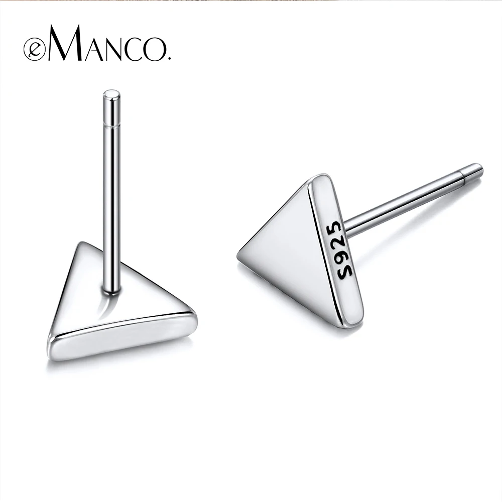 Женские серьги-пусеты e-Manco серьги из стерлингового серебра 925 пробы золотого