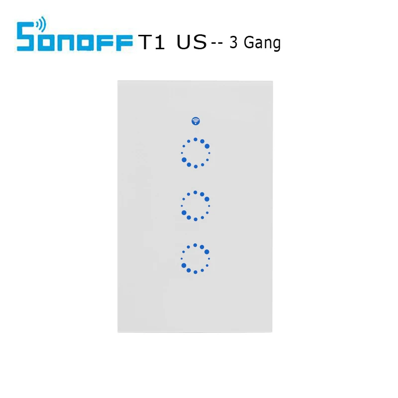 Sonoff T1 US Smart Wifi настенный выключатель света 1 2 3 Gang Touch/WiFi/315 RF/APP удаленный умный дом