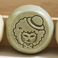 size 5cm Кошка натуральное мыло ручной работы акриловое уплотнение Мини DIY натуральный органический стеклянная печать - Цвет: size 5cm
