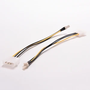 2 шт. 20 см 4 Pin Molex IDE к 3 Pin ПК процессор чехол вентилятор разъем питания кабель адаптер