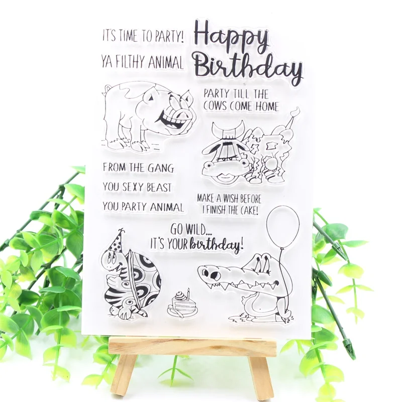 Прозрачный силиконовый штамп/печать Time To вечерние для скрапбукинга своими