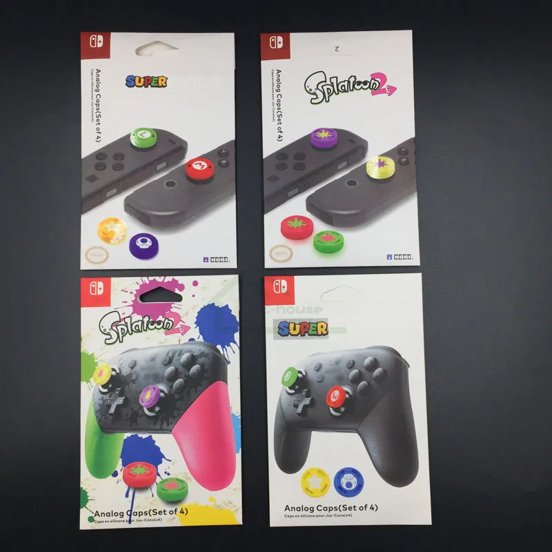 ДЛЯ NS Joy-con Joy con Splatoon 2 Силиконовый колпачок джойстик для большого пальца крышка джойстика Крышка для kingd переключатель Pro контроллер для Mario дизайн