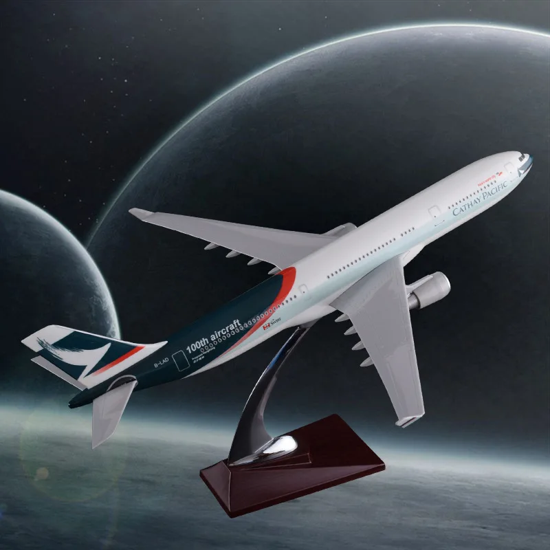 40 см Аэробус A330 Cathay дыхательные пути модель смолы 100th самолета авиации украшения