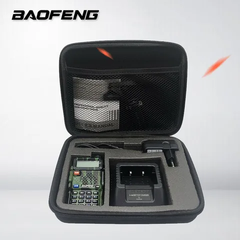 Портативная рация Baofeng, 1 шт., черная ручная сумка для переноски, чехол для телефона, искусственная рация uv82
