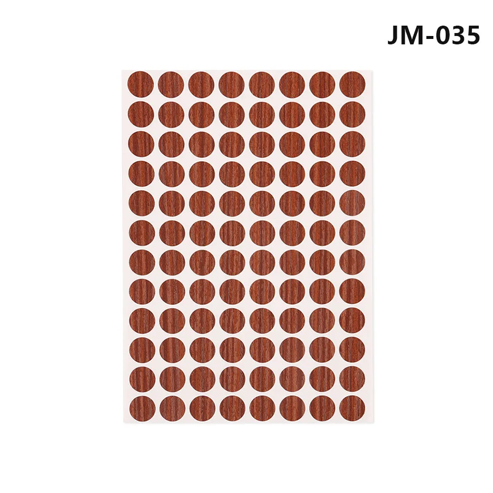 JM-035 96 шт./лист 15 мм самоклеющиеся декоративные пленки винт для мебели крышка наклейки на колеса дерево ремесло стол Шкаф орнамент Прямая поставка - Цвет: JM-035