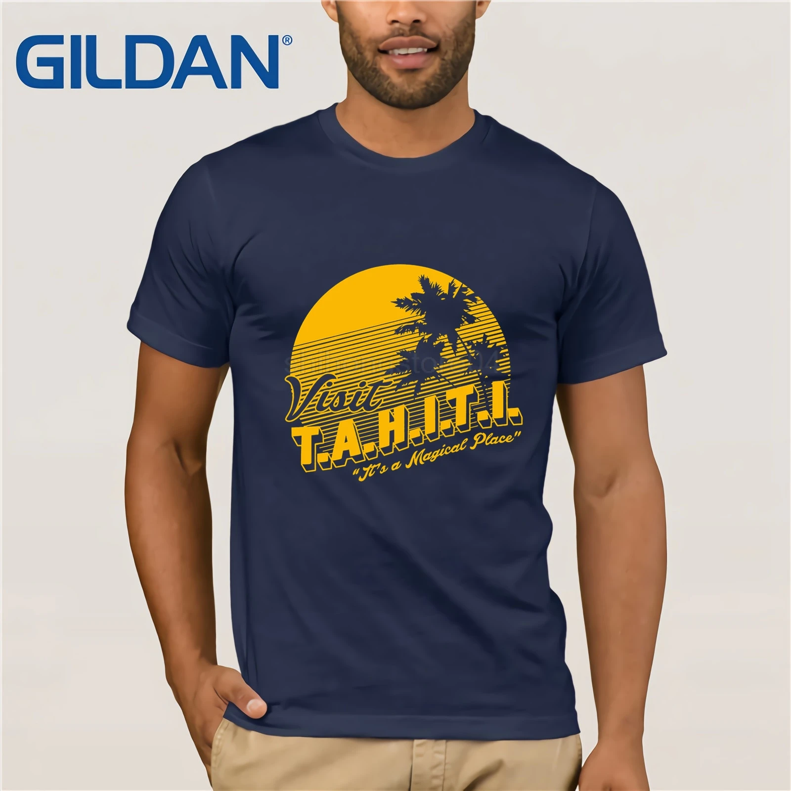 Ревелские агенты на пляже посетите Tahiti|Мужские футболки| |