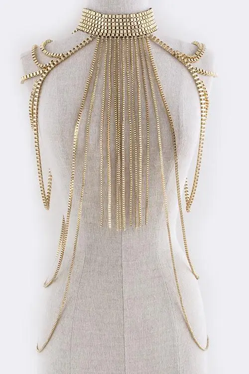 Женское Ожерелье чокер с подвеской Chran пикантная Броня на плечо большой шарф