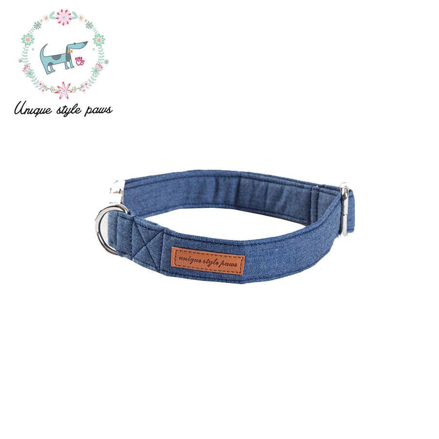 collar Джинсовый синий Adjustabel ошейник для собак и галстук-бабочка для щенка - Цвет: collar