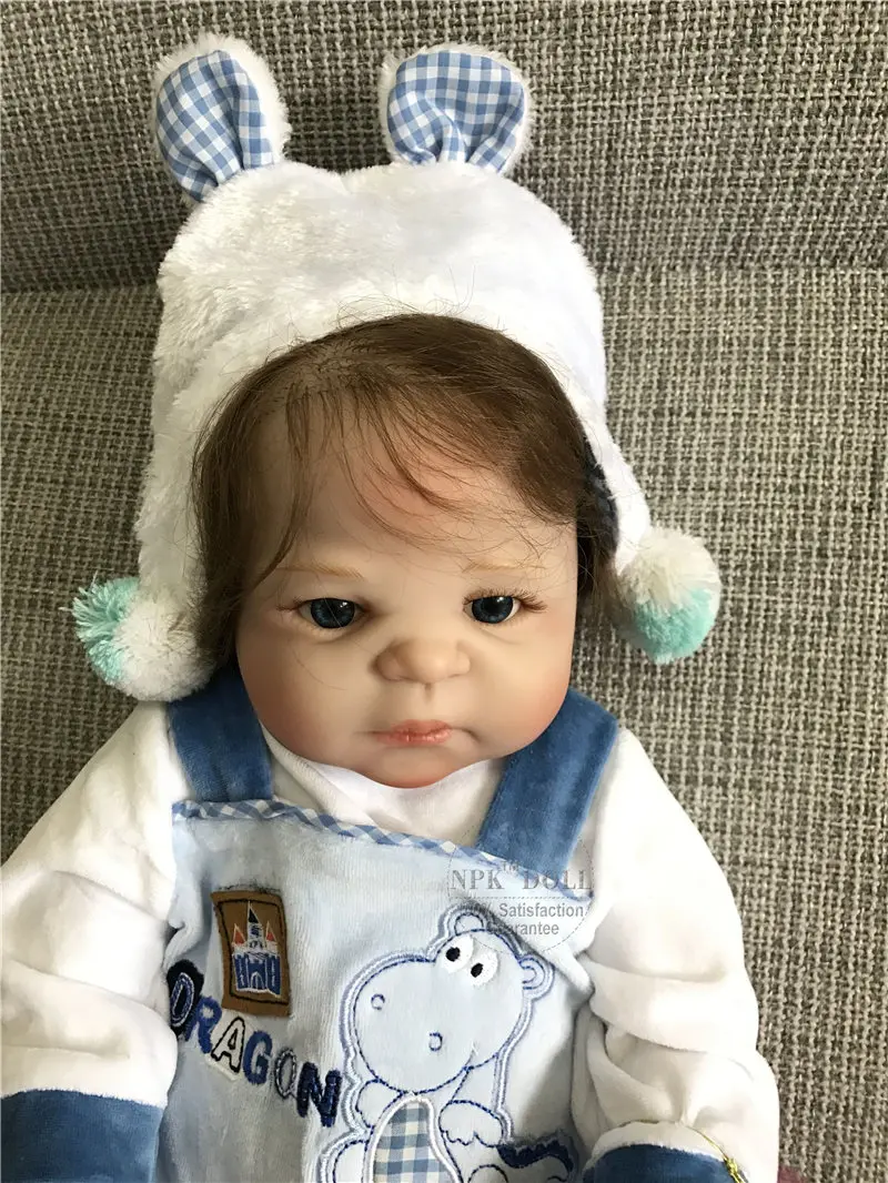 Восхитительные NPK 57 см Boneca Bebe куклы Reborn ручной работы полностью силиконовые куклы Reborn Baby в милой одежде модные куклы Reborn Bebe Boy