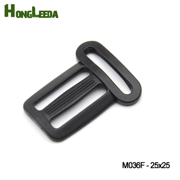 

Wholesale 25mm 1inch 100pcs black adjustable buckles Tri Glide slider buckle backpack luggage accessories M036F-25X25