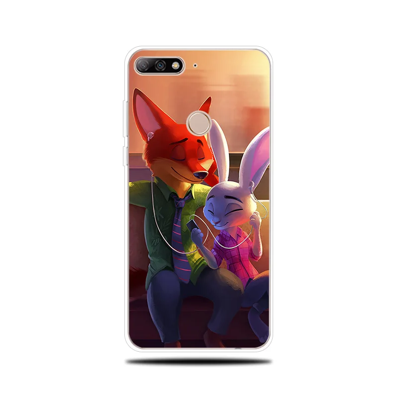 Rabbit Pikachu Silicone Phone Case For Huawei Y5 Y6 ii Prime 2017 2018 Cover Y7 Pro Y9 2019 |