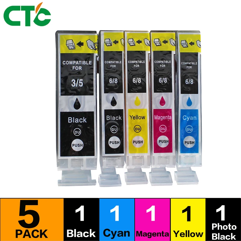 5 шт. чернильный картридж PGI5BK совместим с canon IP4200 IP4300 IP4500 IP5200 IP5200R IP5300 MX700 MX850 MP500 MP510