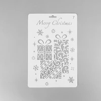 christmas box decor layering stencils for wall stencil reusable scrapbooking stencils embossing paper christmas stencils