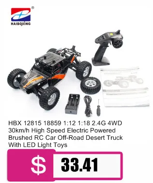 HBX 12815 18859 1:12 1:18 2,4G 4WD 30 км/ч высокоскоростной Электрический матовый Радиоуправляемый автомобиль внедорожный грузовик пустыня с светодиодный светильник игрушки