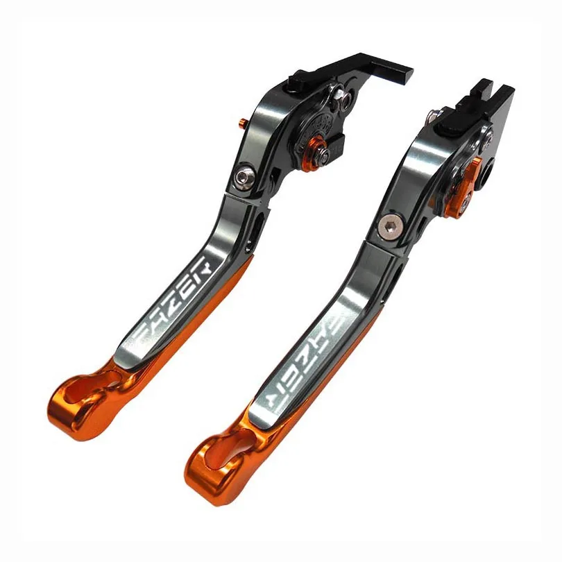 titanium orange Рыцарские подгибаемые Алюминий сцепные рычаг CNC Обработанные регулируемые, для гонок Аксессуары для мотоциклов для YAMAHA FZ6 фазер 2004-2010 - Цвет: titanium orange