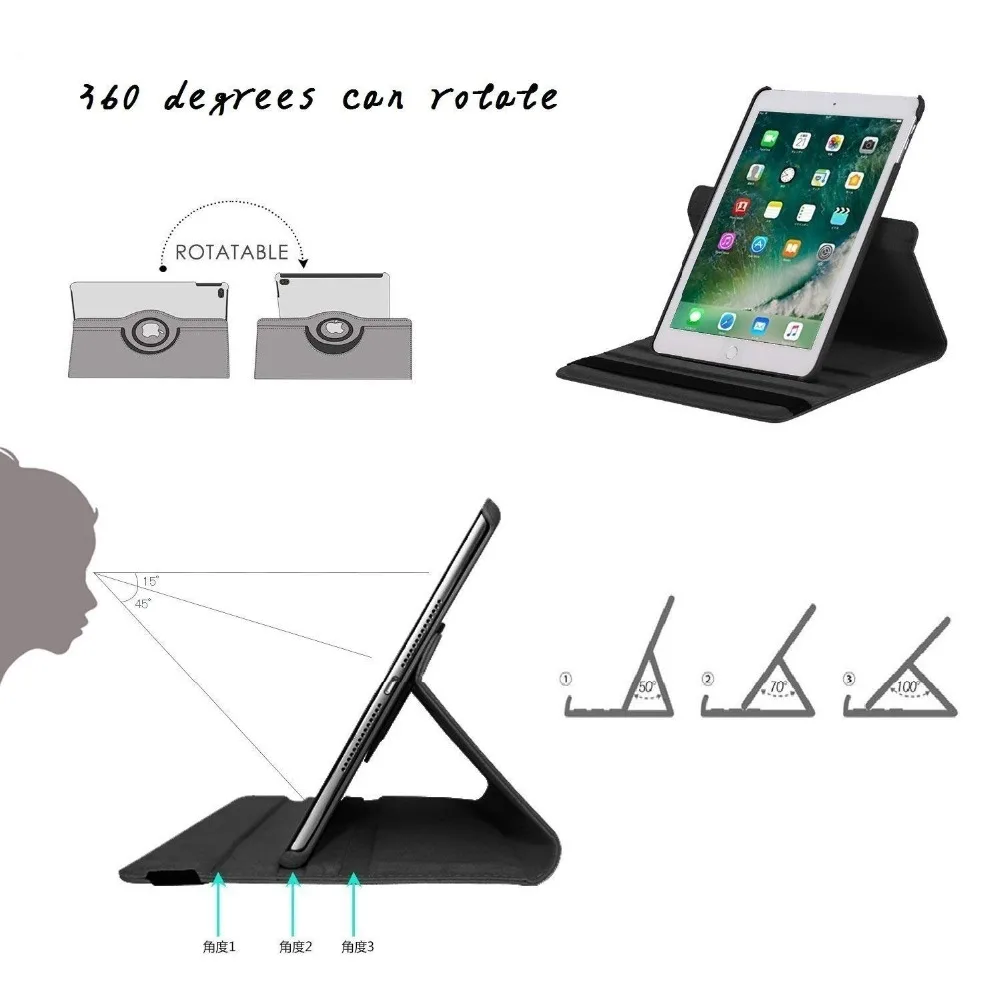 Для iPad Mini 5th поколения 2019 чехол 360 градусов вращающийся стенд Smart Cover для 5 mini5 A2133