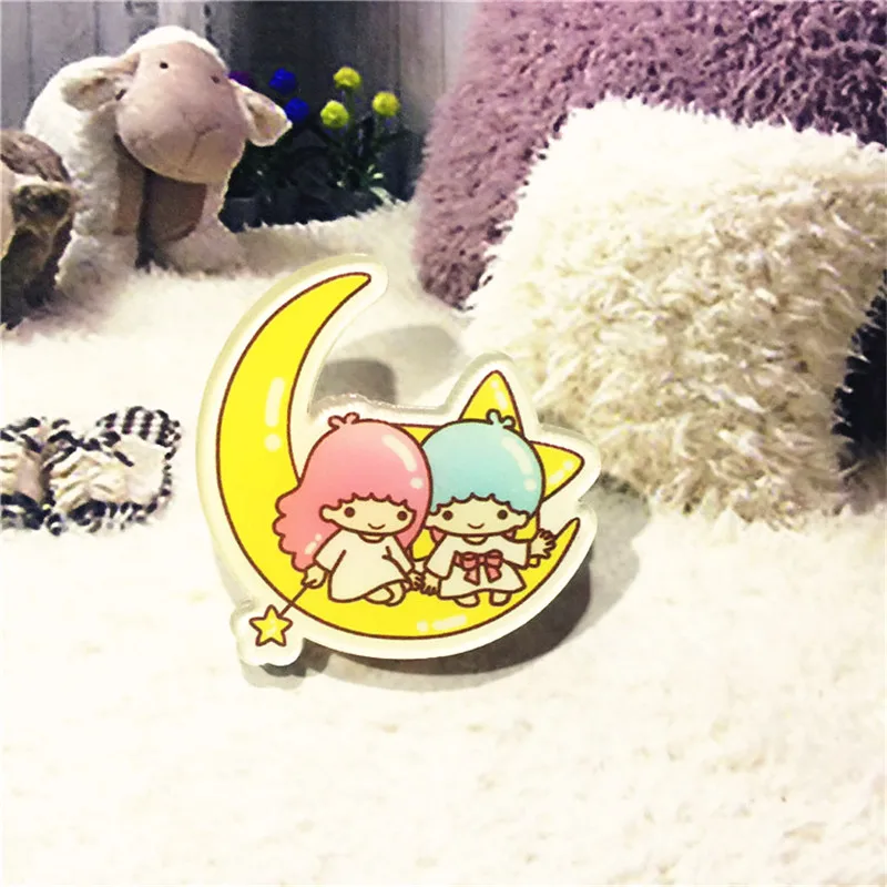 lovers Pin Cartoon Gemini Melody Brooches and Cute Lapel Pins Button Couple Badges bts accessories For student girls Trinket | Украшения и
