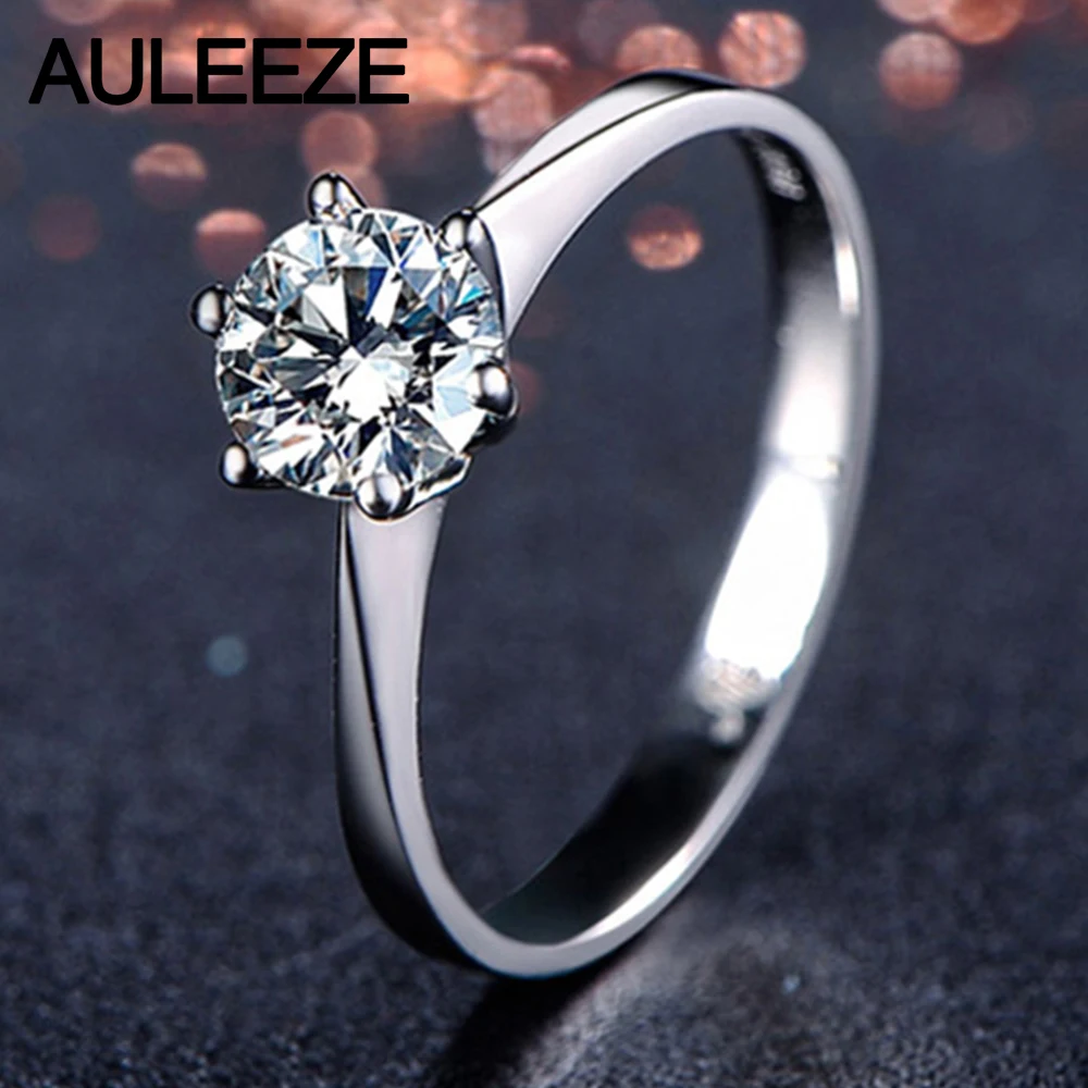 Женское классическое обручальное кольцо из белого золота с бриллиантами |