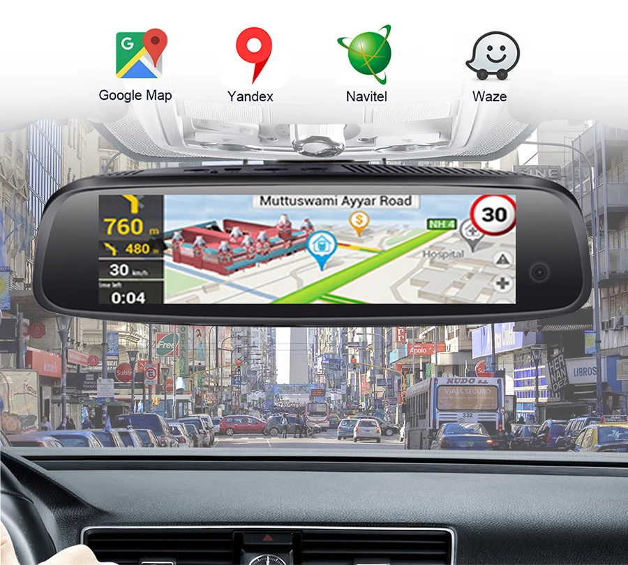 WHEXUNE автомобильный видеорегистратор FHD 1080P 3 камера 2+ 32 Гб 4G ADAS gps Navi DashCam Android Специальный кронштейн зеркало заднего вида рекордер