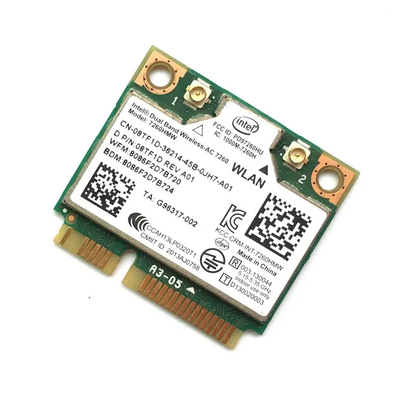 Новый двухдиапазонный беспроводной AC 7260 Intel 7260HMW 7260AC 2 4 ГГц/5 ГГц 802.11ac MINI PCI E 2x2 WiFi