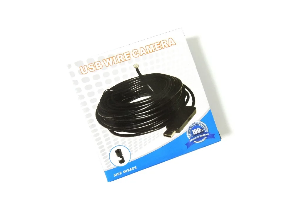 USB эндоскоп с объективом 7 мм водонепроницаемая камера наблюдения мягким кабелем