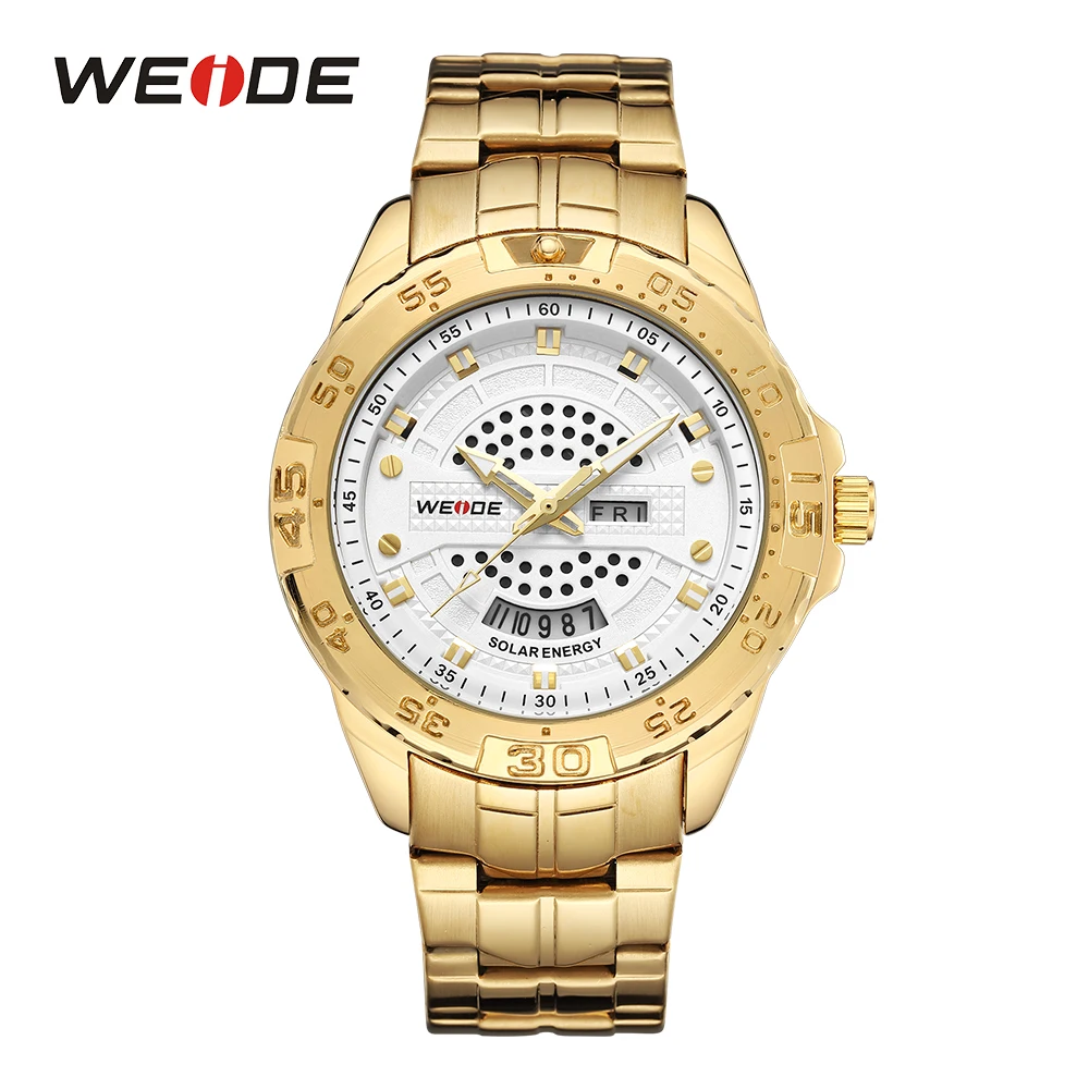 WEIDE мужские бизнес модели с солнечной энергией кварцевый механизм