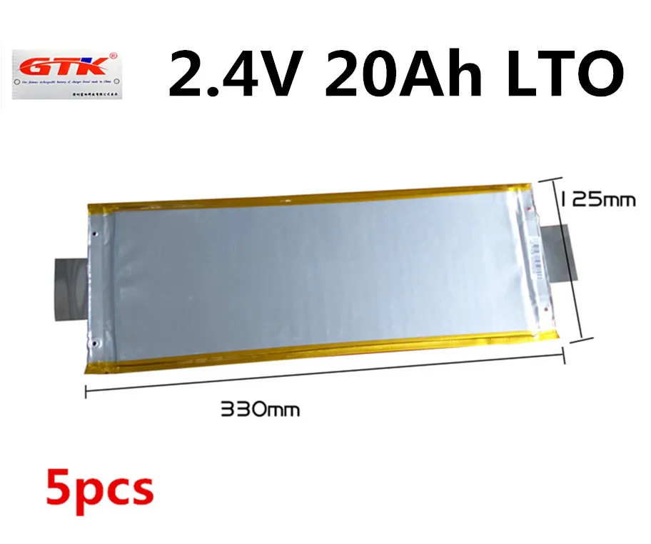 GTK 5 шт 2 4 V 3 20Ah LTO аккумулятор из лития и титана с долговечный для 12 Ремонтный
