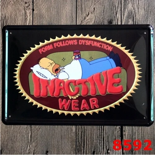 Забавный металлический плакат 20x30 см с Гомером и симпсоном|poster funny|posters postersposter sign |