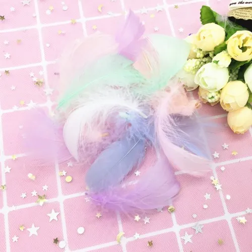 Mix Color 2 Мягкий пушистый Плюм 100 шт 4-8 см плавающий гусиное перо DIY светильник цветные маленькие перья праздничные вечерние DIY ремесло свадебное украшение - Цвет: Mix Color 2
