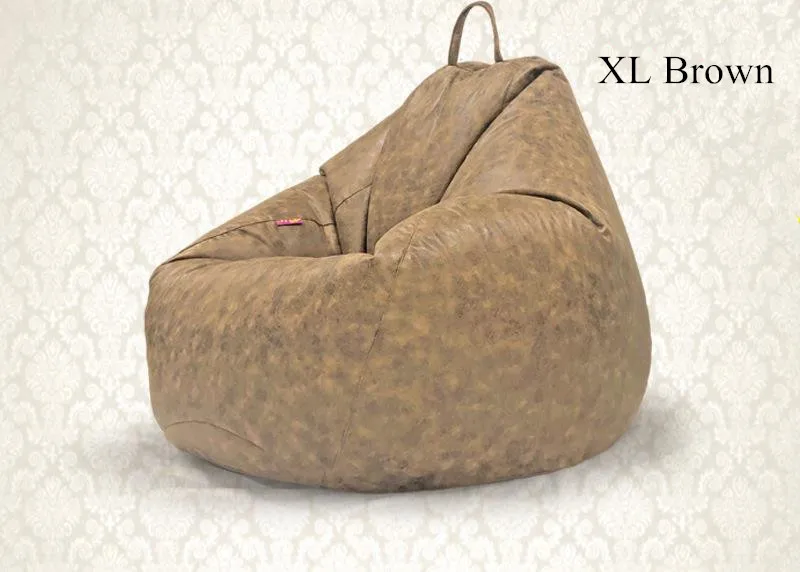 Технология ткань Bean Bag чехол Мода Pouf Beanbag кресло без наполнителя гостиная спальня диван кровать ленивый Повседневный мягкий диван татами - Цвет: XL Brown