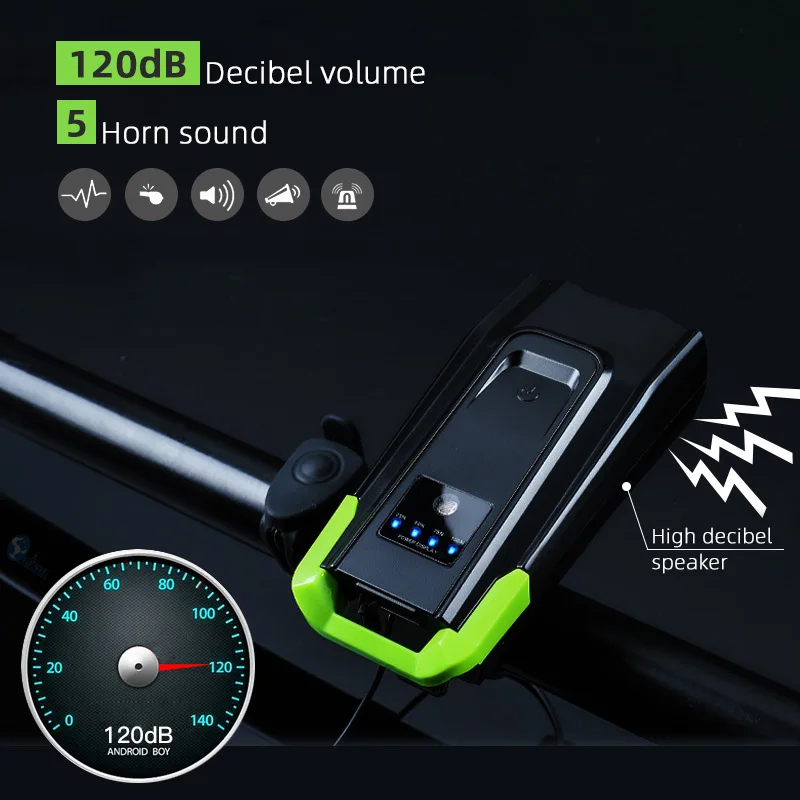 JOSHOCk 2000 мА/ч 4000 мАч велосипедные фары светильник со звуковым сигналом USB