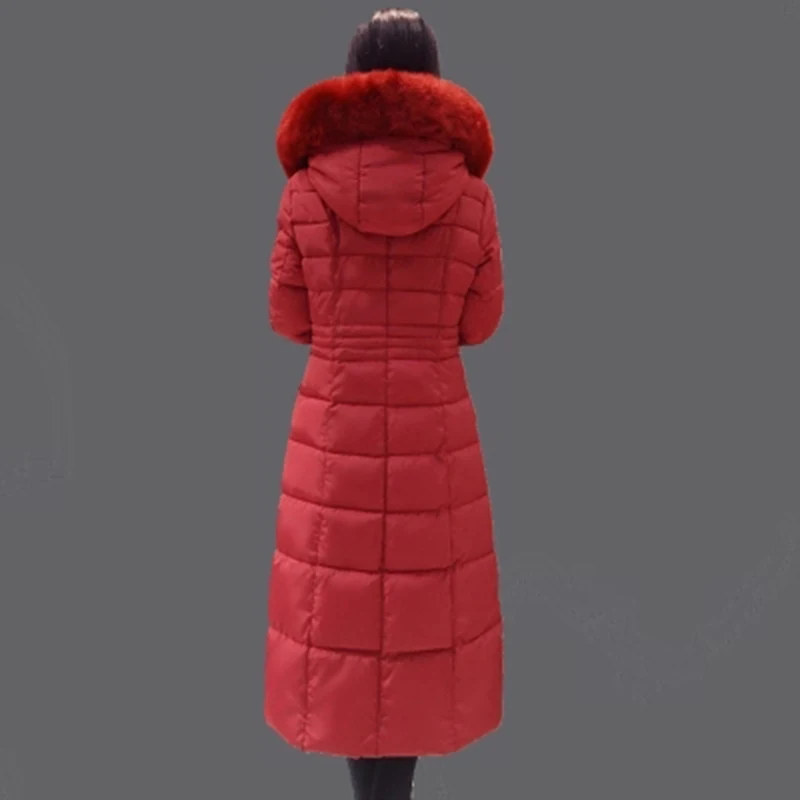 Новинка женская зимняя длинная стеганая хлопковая куртка пальто для женщин плюс