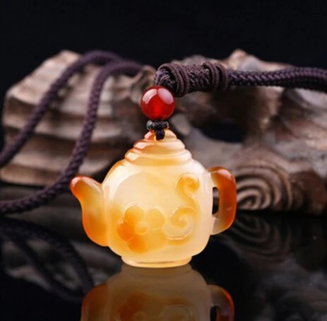 Кулон + 409 аутентичный ледяной Цвет Халцедон положить горшок кулон маджонг