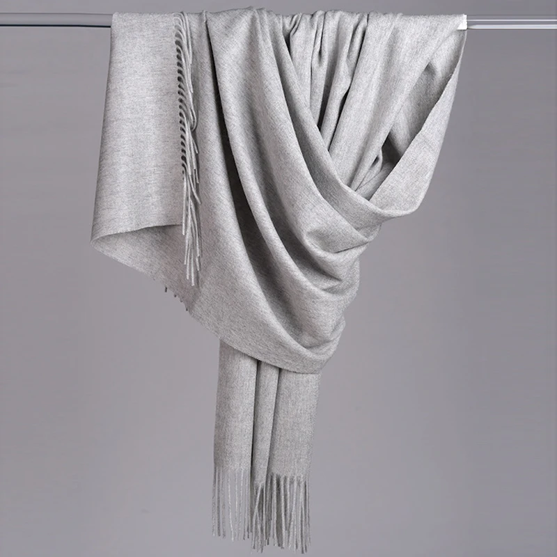 Утолщенный шерстяной кашемировый шарф большая шаль модные весенние и зимние