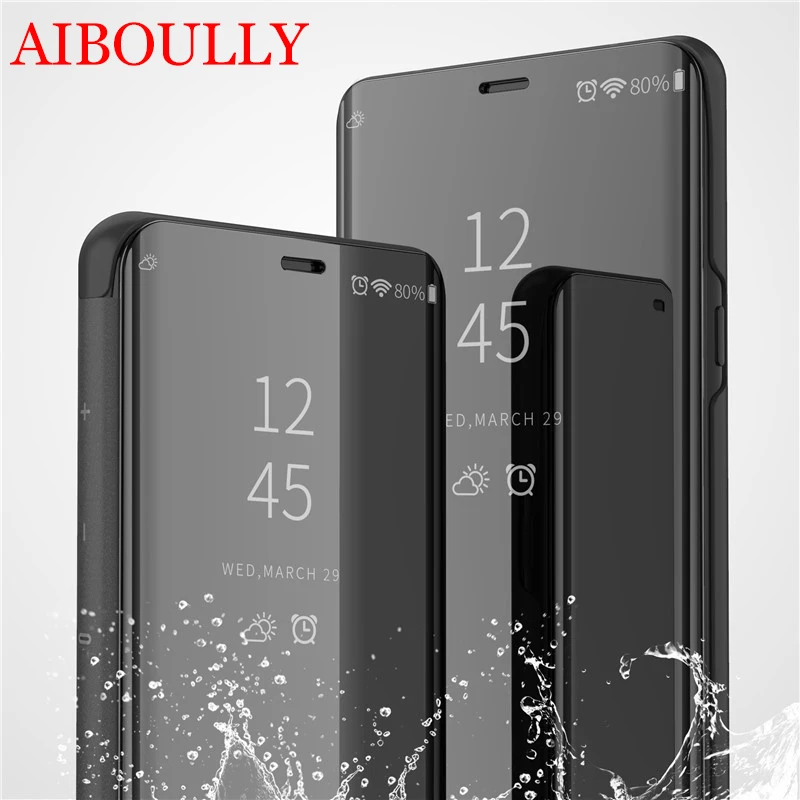 Прозрачный зеркальный чехол для смартфона Xiaomi 6 9 8 Pro SE модные кожаные чехлы с
