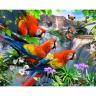 Чжуй звезда 5D DIY Полная квадратная дрель алмазного живопись вышивка попугай семья вышивки крестом Стразы Мозаика Декор для дома подарок