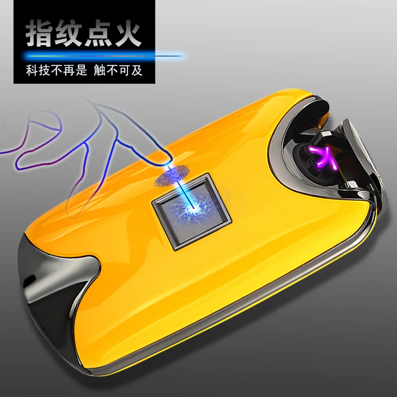 Индукционная Usb перезаряжаемая Зажигалка Isqueiro De Plasma, электрическая двойная дуга, ветрозащитная зажигалка, зажигалка для сигар, HY-8017