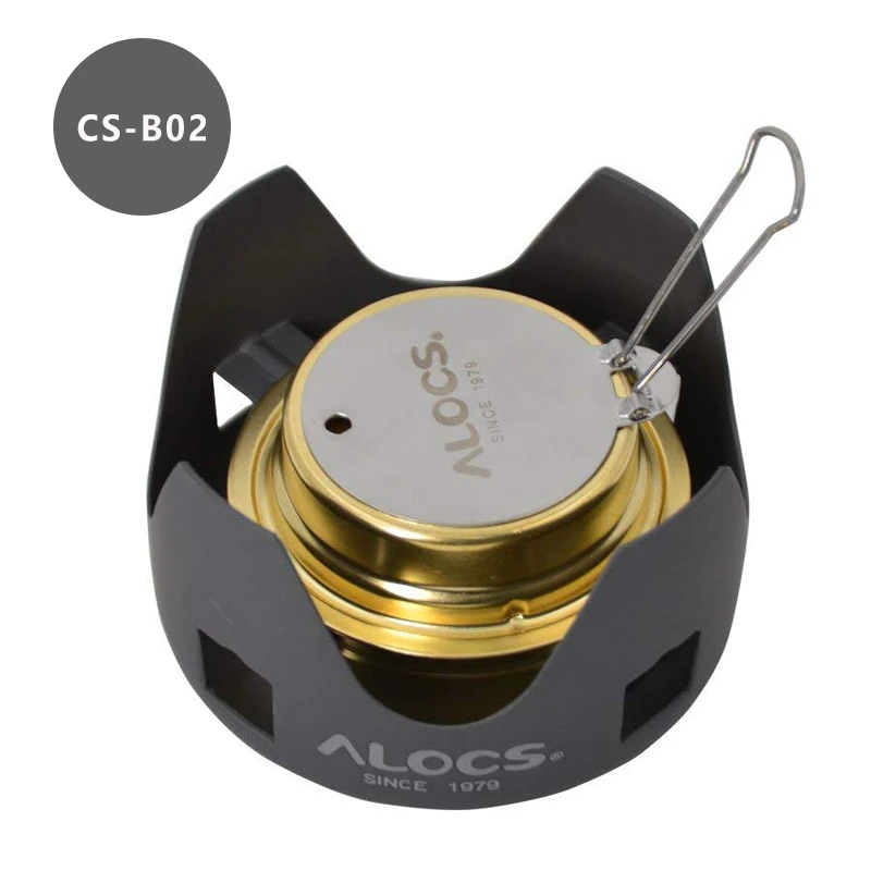 ALOCS CS-B02 CS-B13 компактная мини спиртовая горелка спиртовая печь с подставкой для наружного альпинизма Пешие прогулки Кемпинг печь - Цвет: CS B02