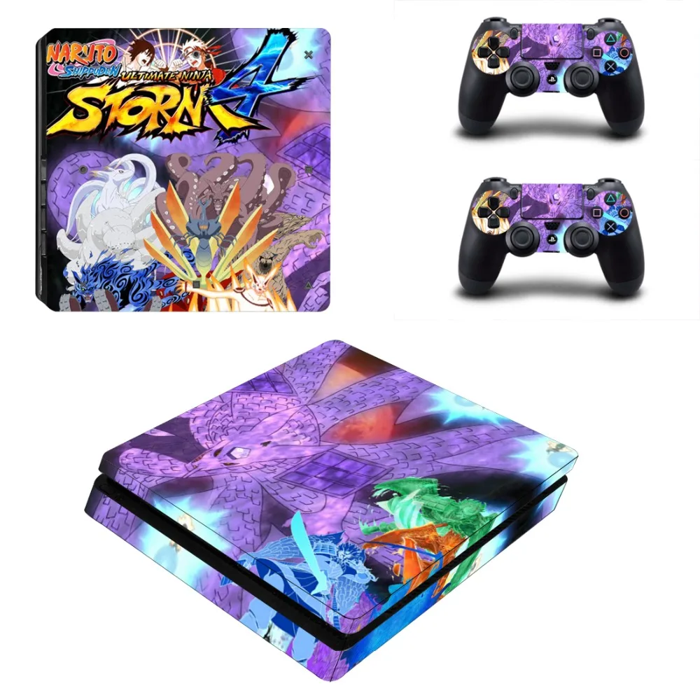Аниме Наруто PS4 тонкая кожа Наклейка для sony playstation 4 консоли и 2 контроллеров PS4 Slim Skins Наклейка виниловая