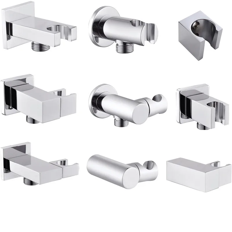 

Solid Brass Chrome Shower Head Holder Handheld Shower Spray Bracket Wall Mount Bidet Sprayer Holder Concealed Show Accessory