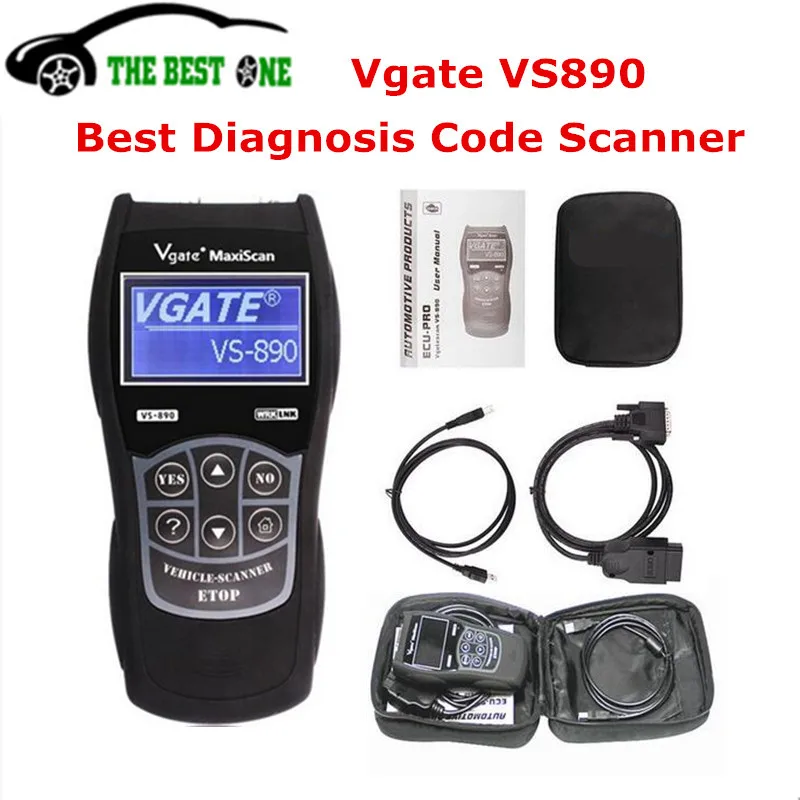 Новейший Vgate VS890 автоматический диагностический сканер инструмент OBD2 OBDII считыватель кодов VS 890 автомобильный детектор VS-890 Поддержка CAN-BUS